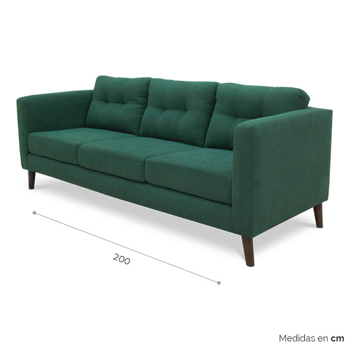 Sofa Tela Verde Arin | Sofá | salas